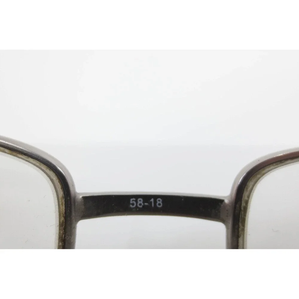 M 208 Gunmetal Rectangular Metal Eyeglasses Frames 58-18-150 Full Rim Eyewear